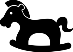 Little Pony Ride Editable Svg Line Art, Free Vectors File